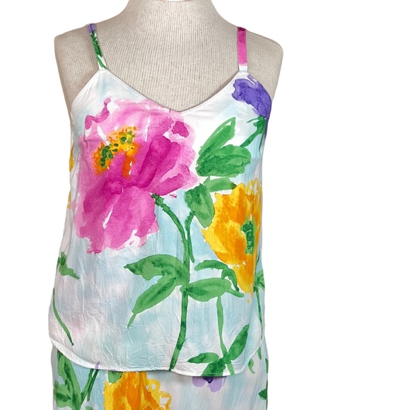 Jams World Women’s Tropical Floral Skirt & Cami Set XS - Picture 2 of 15